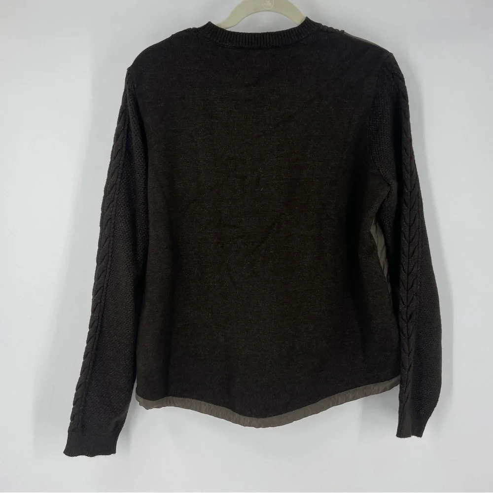 MDRN Brown Knit Sweater Womens Small Cable Knit - Picture 7 of 8